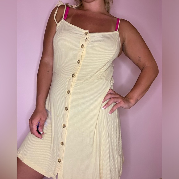 Yellow button down sundress - Picture 6 of 6